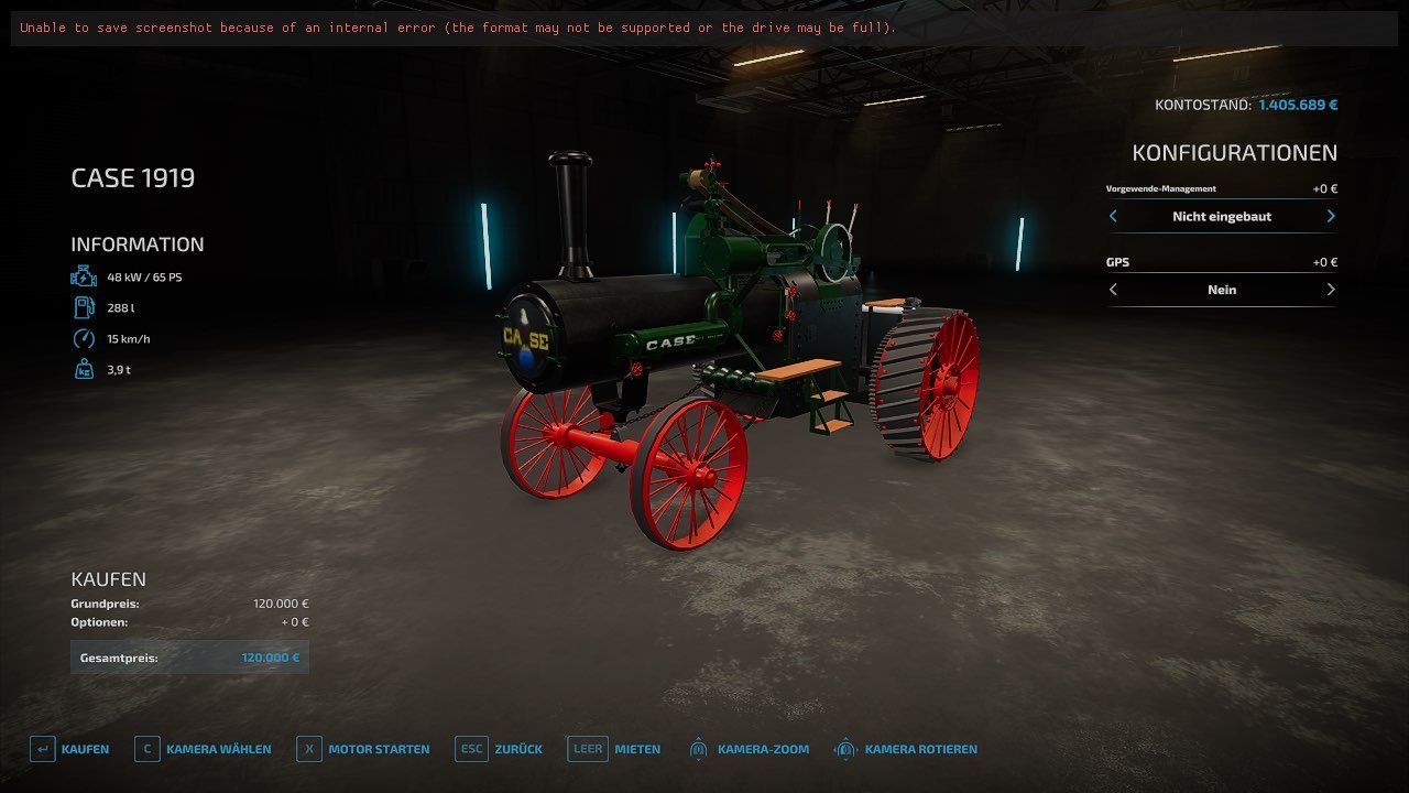 Паровой трактор Case IH 1919