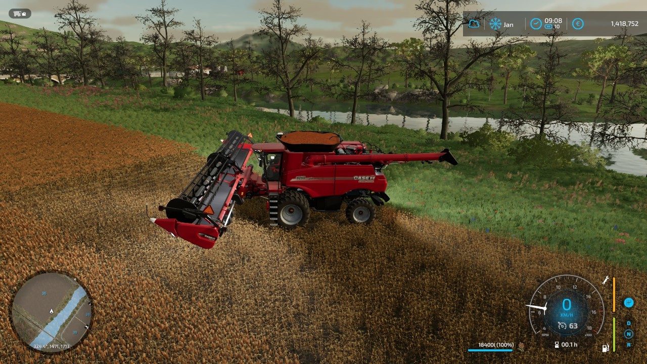 Case IH Axial-Flow 9250 + Draper 45FT