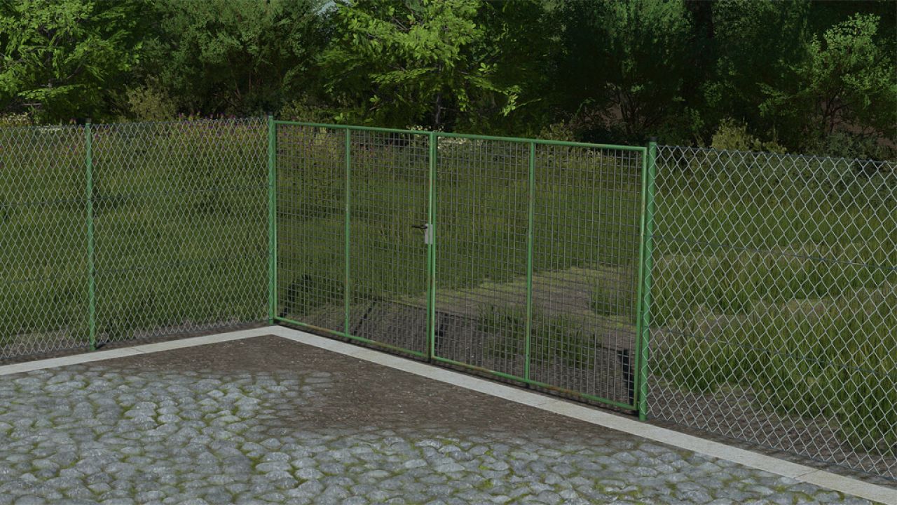 Забор из рабицы с воротами