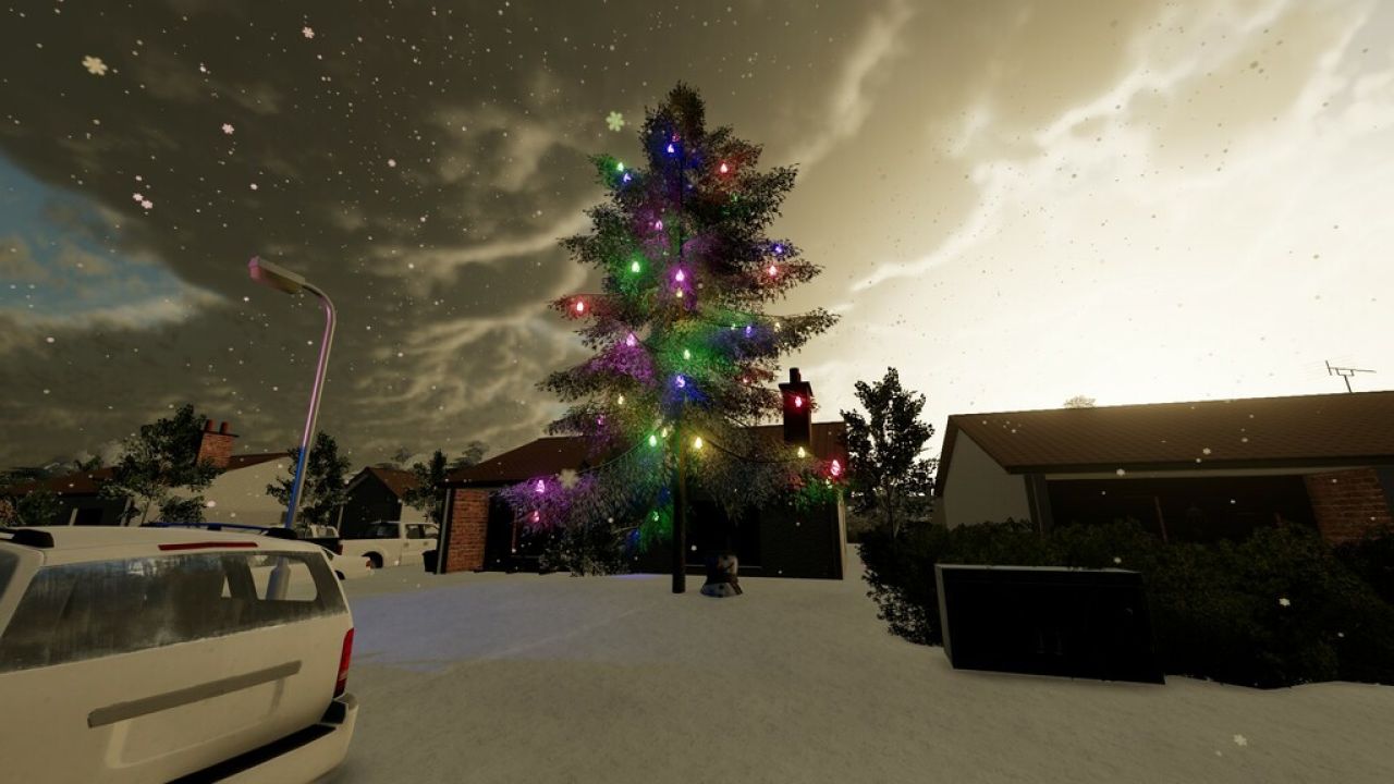 Albero di Natale con pupazzo di neve e canzoni