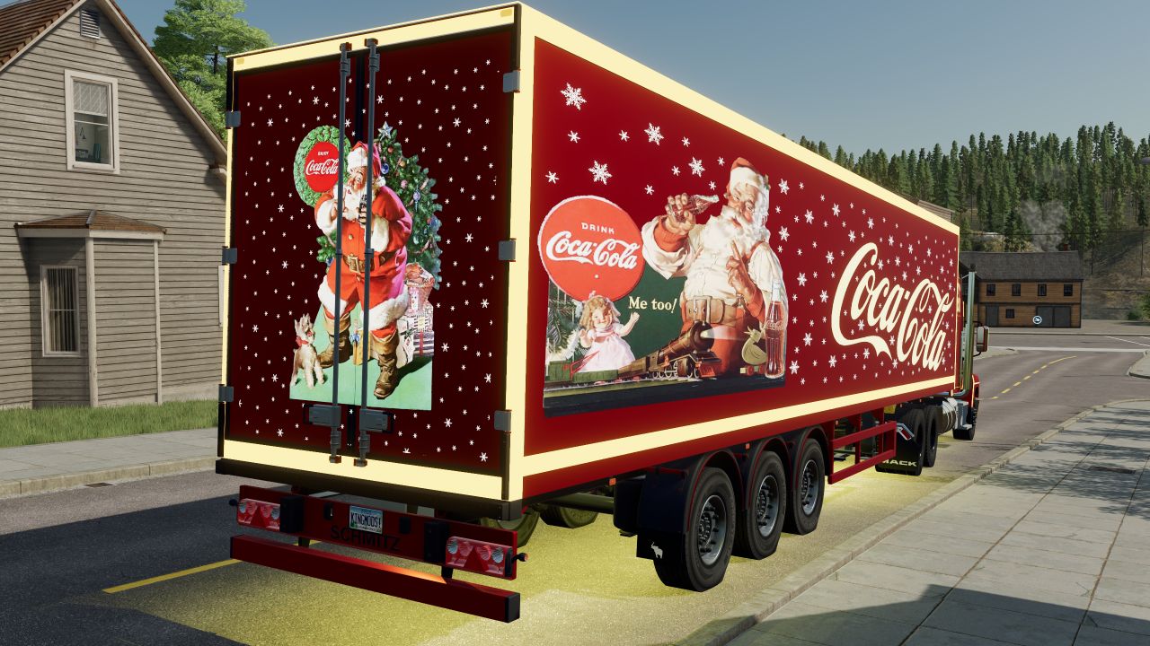 Christmas truck and trailer