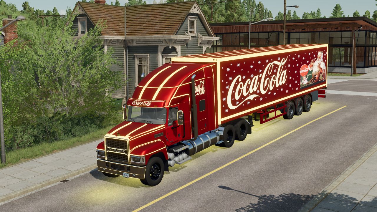 Christmas truck and trailer