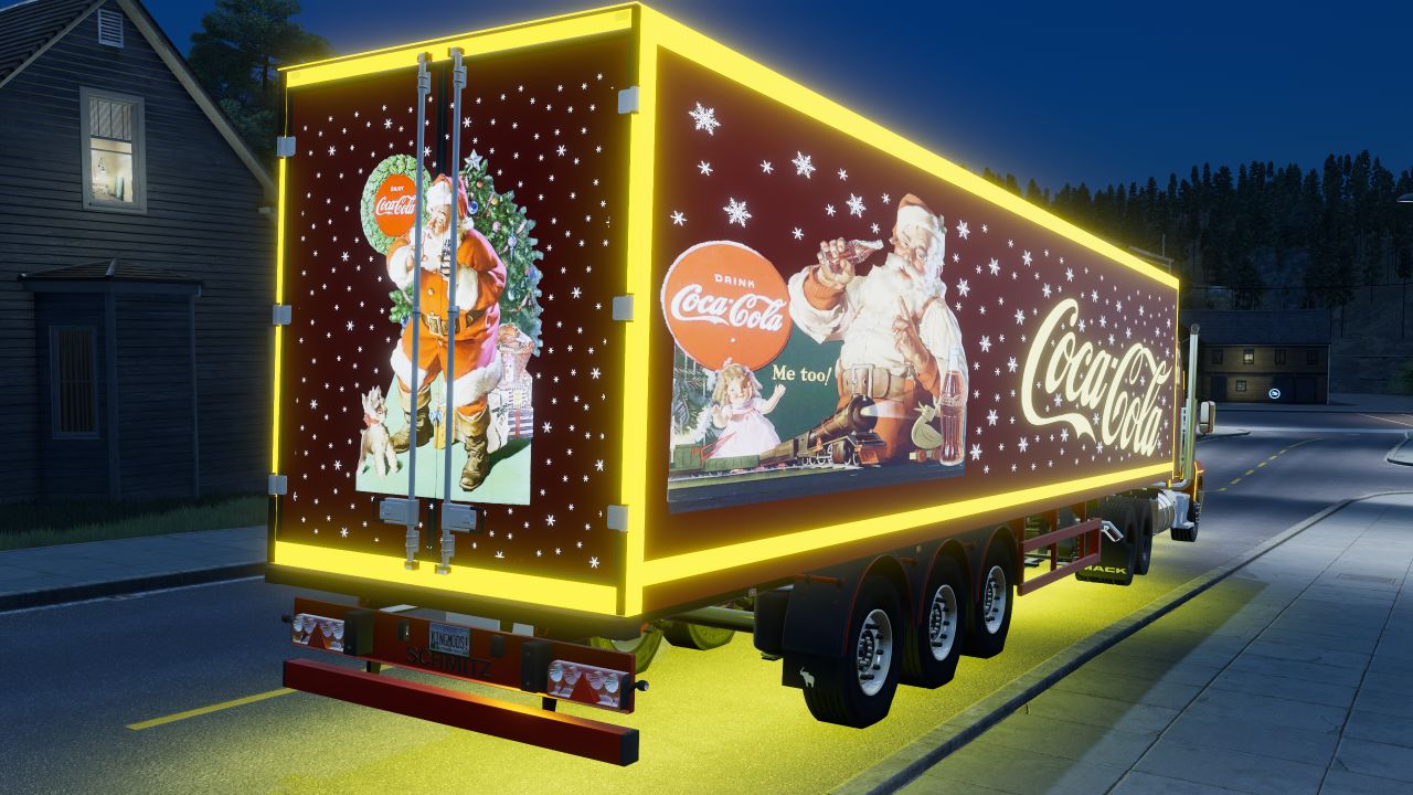 Christmas truck and trailer