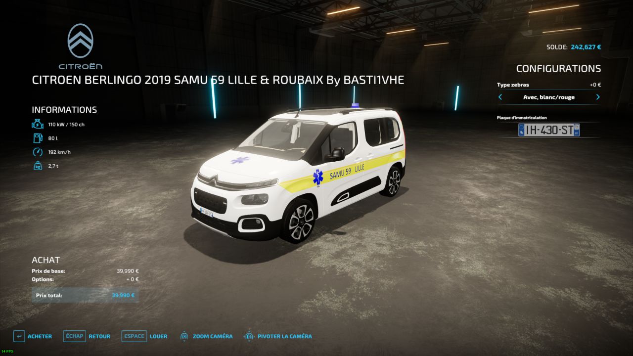 Citroën Berlingo 2019 - SAMU 59