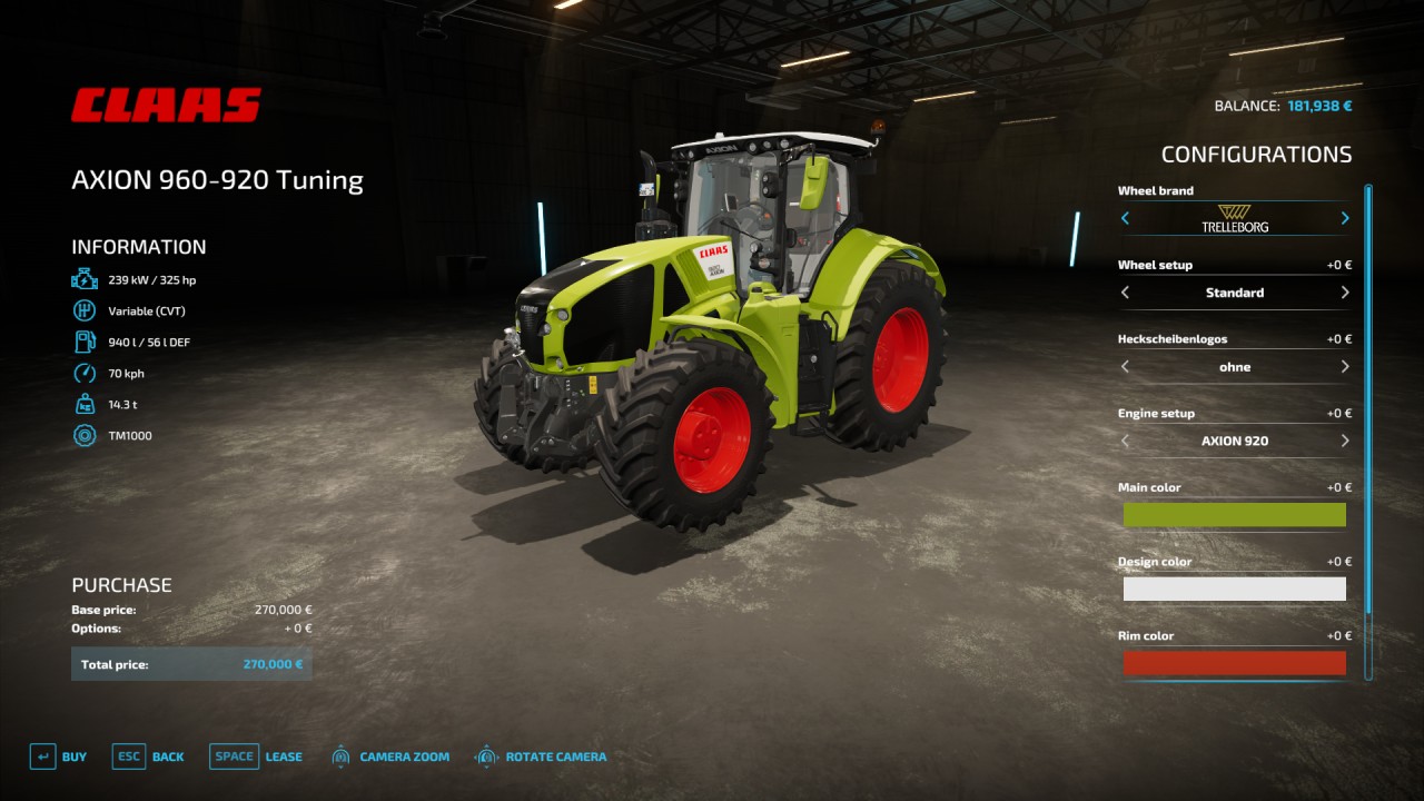 Claas Axion 960 Bundesliga-Edition