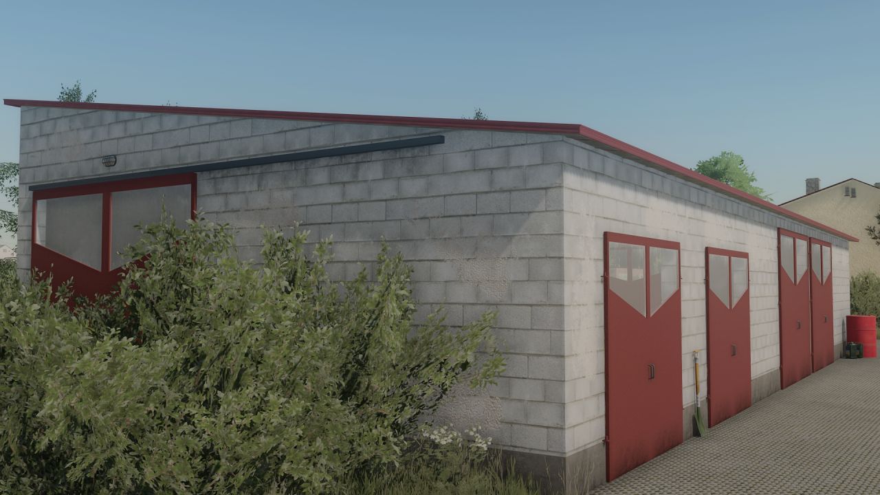 Garaż z bloczków betonowych
