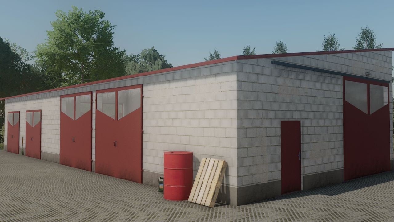 Betonblockgarage