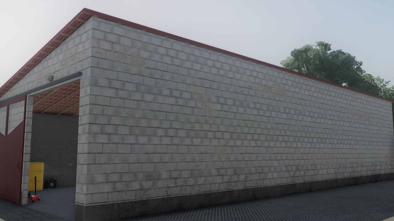 Garagem de blocos de concreto