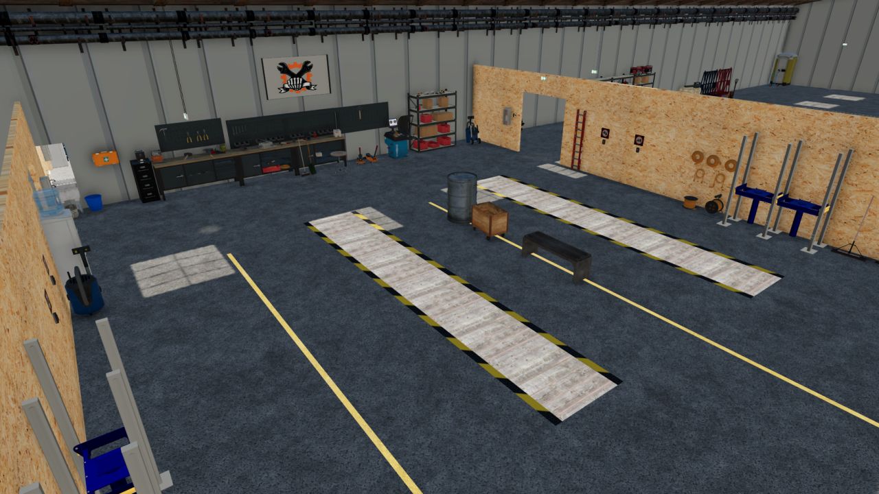 Construction yard building