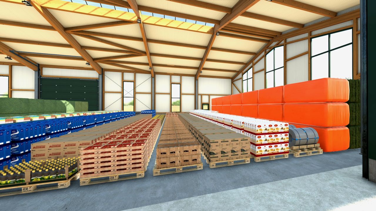 Contractor garage as Bale and Pallet Storage