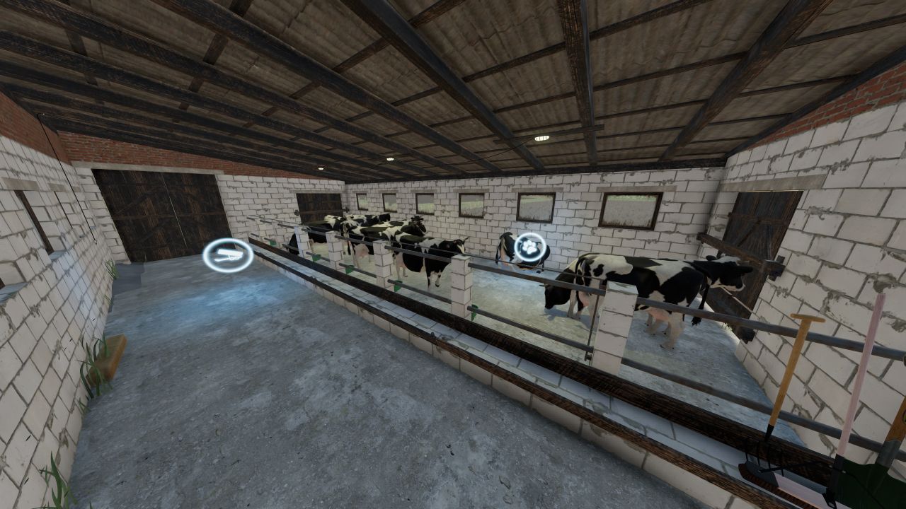 Fienile di mucche