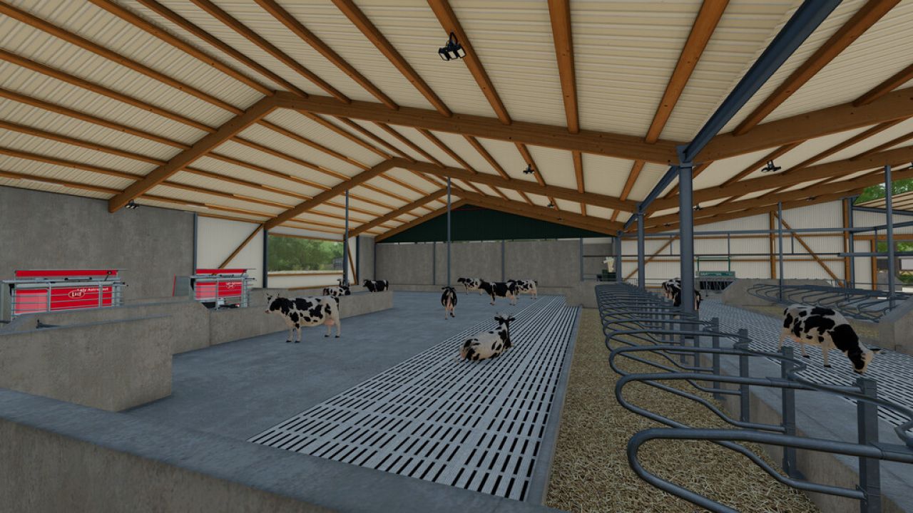 Cow Barn Big com GEA Mixfeeder