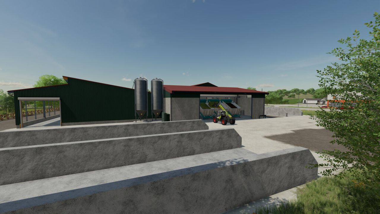 Cow Barn Big With LIZARD Mixfeeder FS22 KingMods