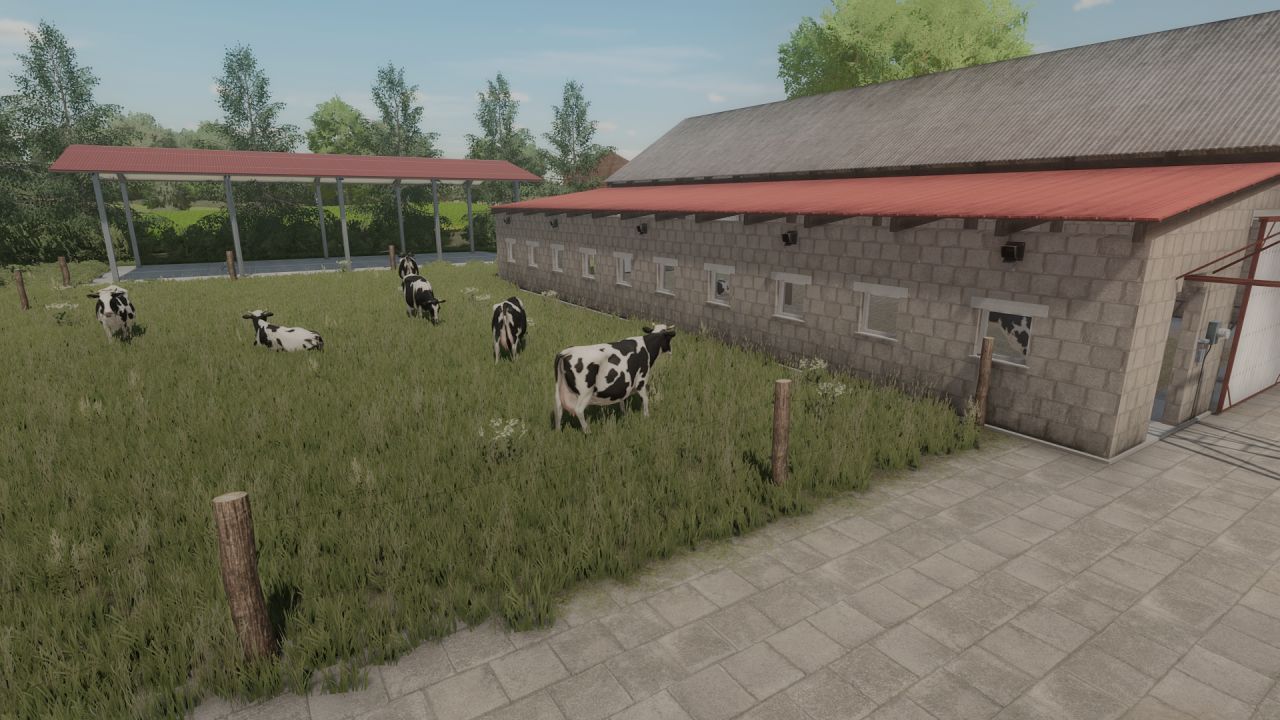 Allevamento di mucche in stile europeo