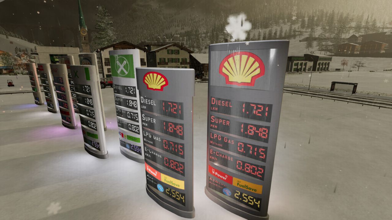 Cyfrowe wyświetlacze stacji benzynowych