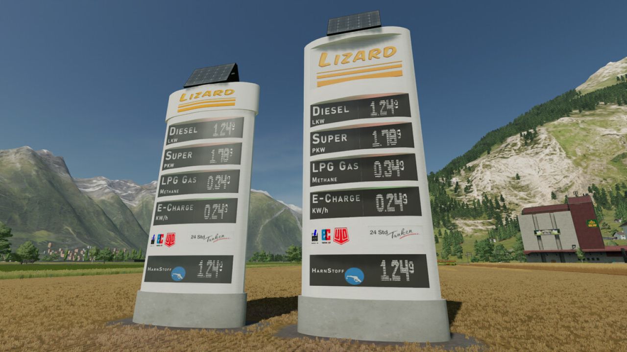 Digital Gasstation Displays Lizard