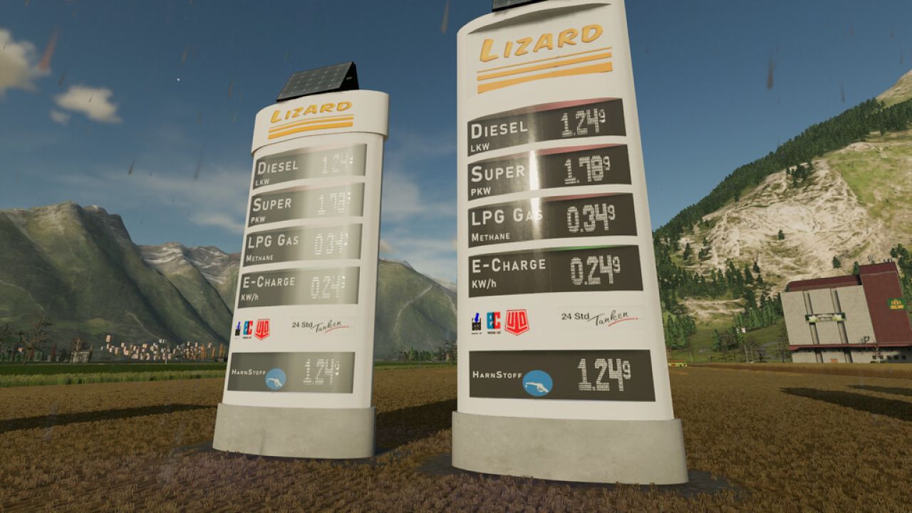 Digital Gasstation Displays Lizard