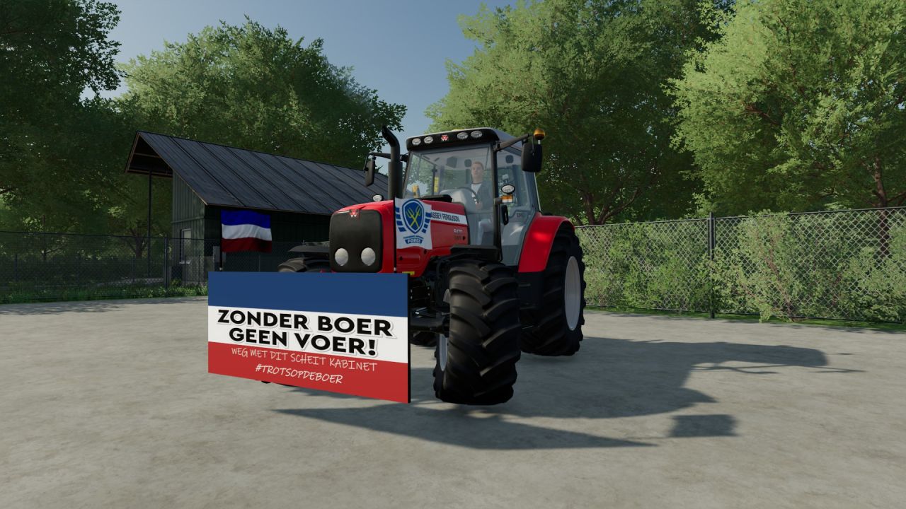 Signo de protesta de agricultores holandeses