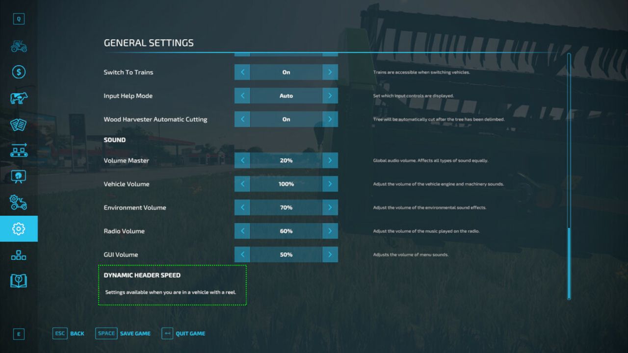 Dynamic Headerspeed