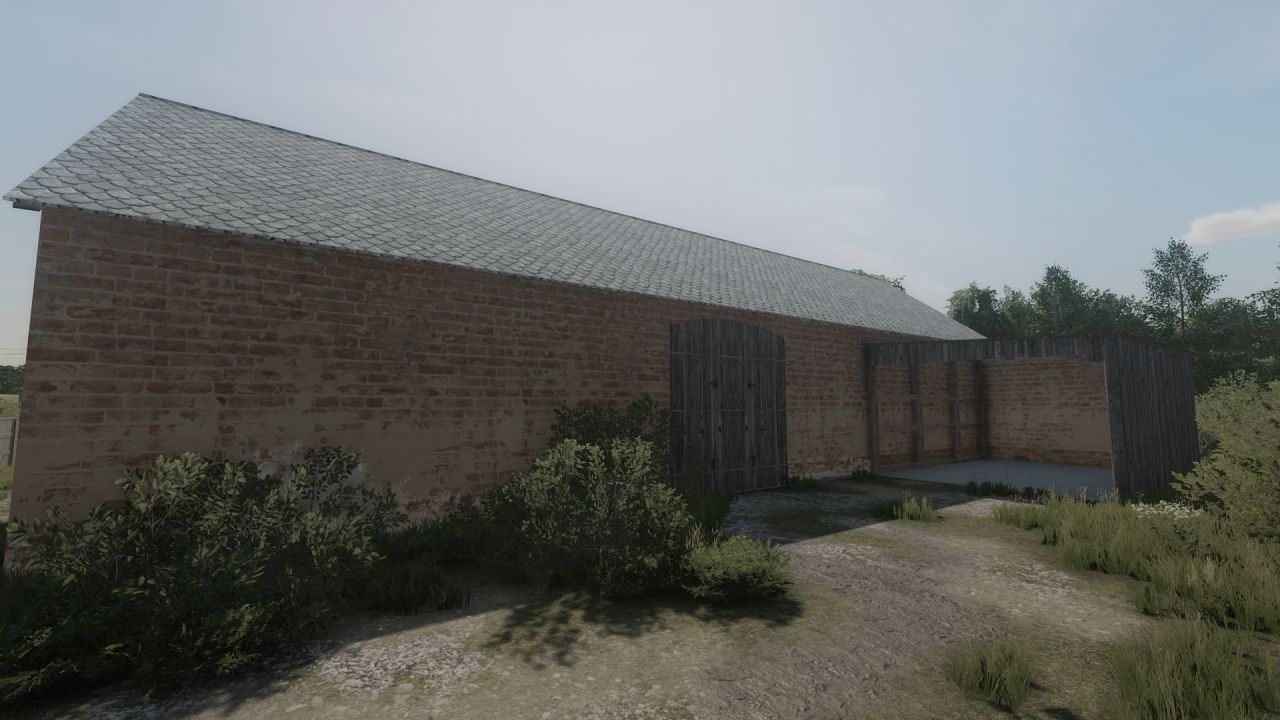 Bâtiment de ferme avec vaches