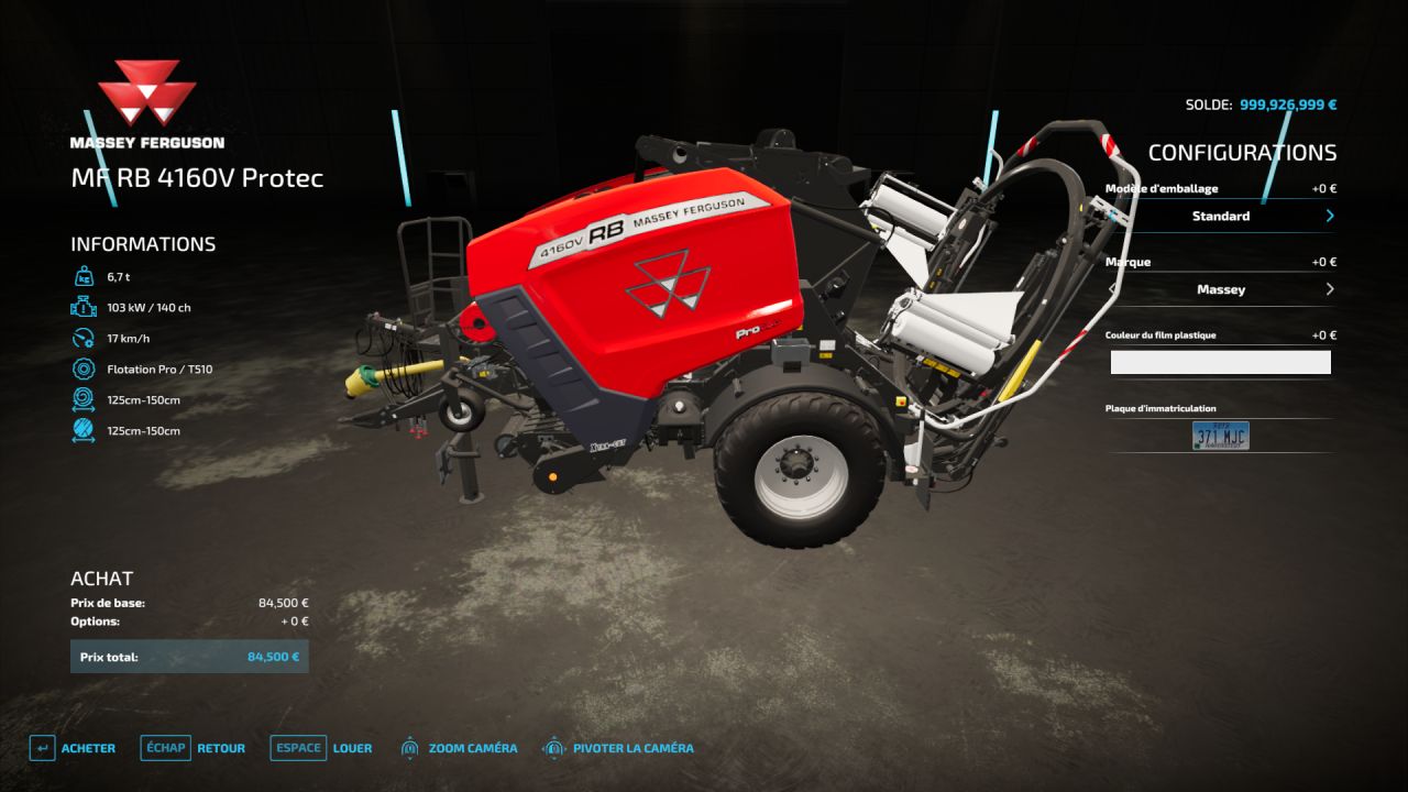 Fendt Rotana 160V / Massey Ferguson 4160V (предкамера)