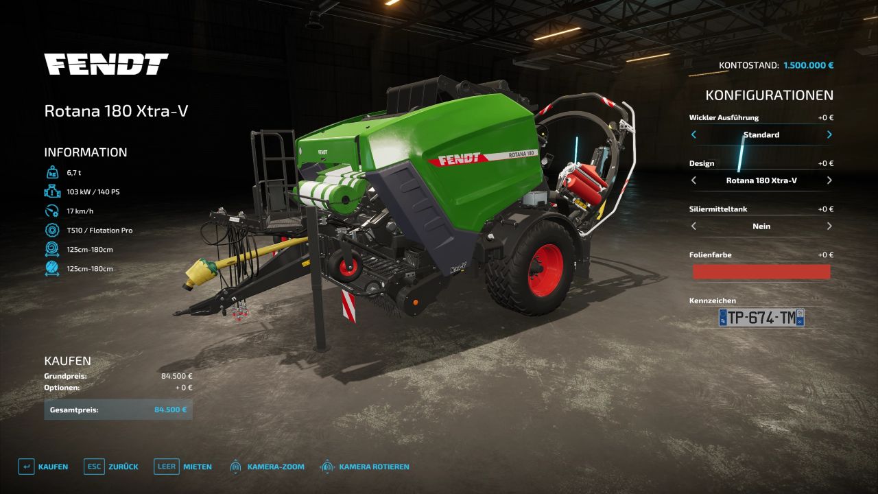 Fendt Rotana 180 Xtra-V