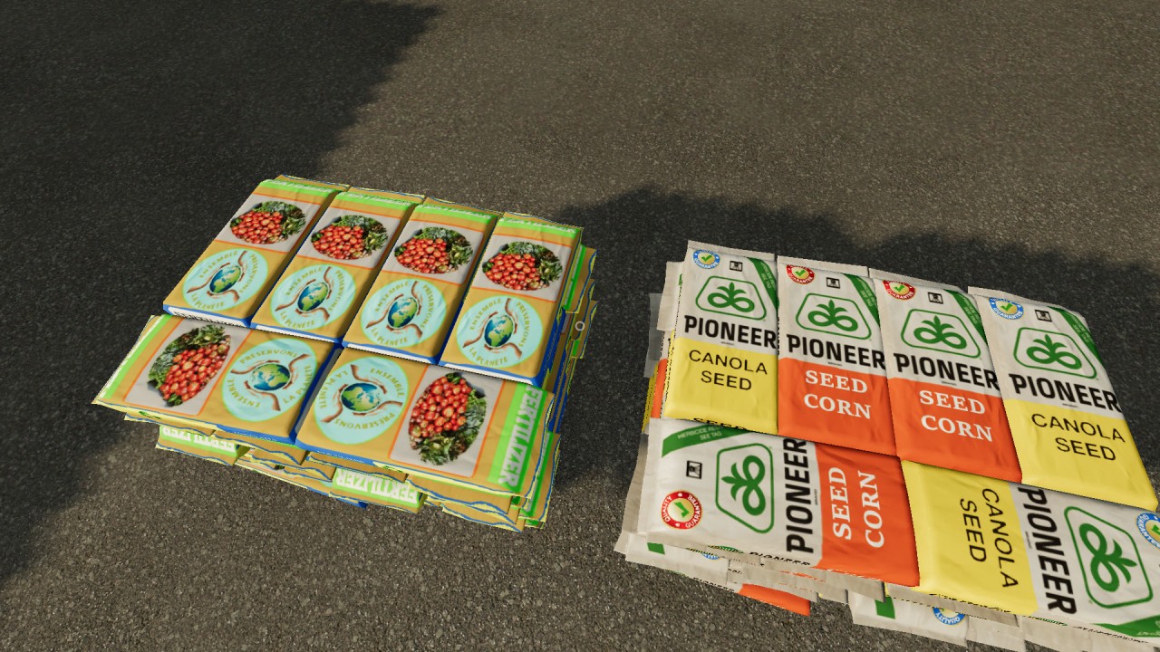 Fertilizer seeds pallets