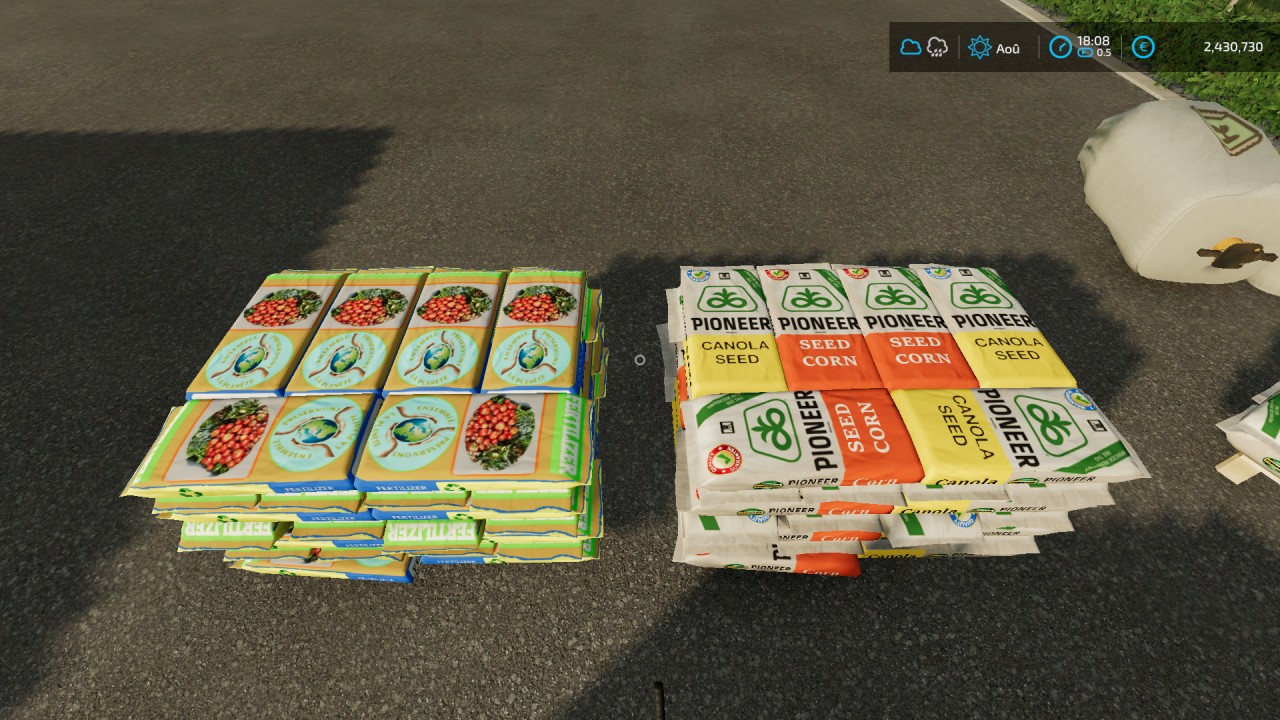 Fertilizer seeds pallets