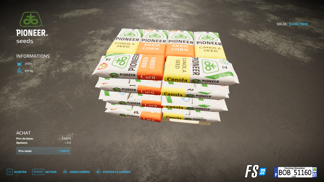 Fertilizer seeds pallets