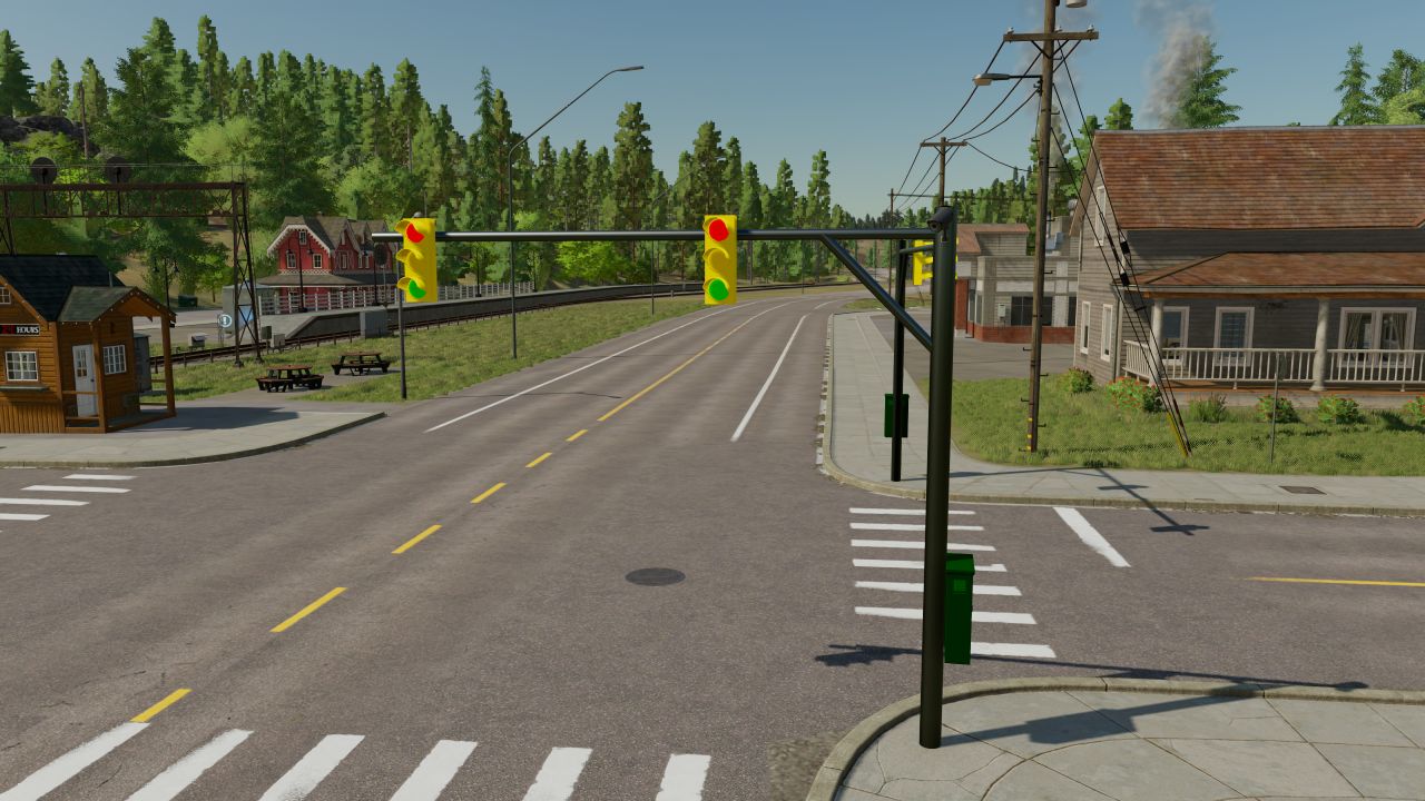 Flashing traffic lights