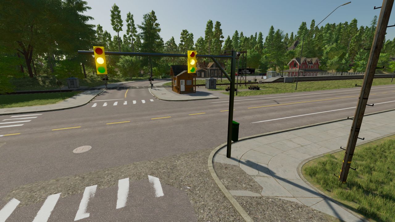 Flashing traffic lights
