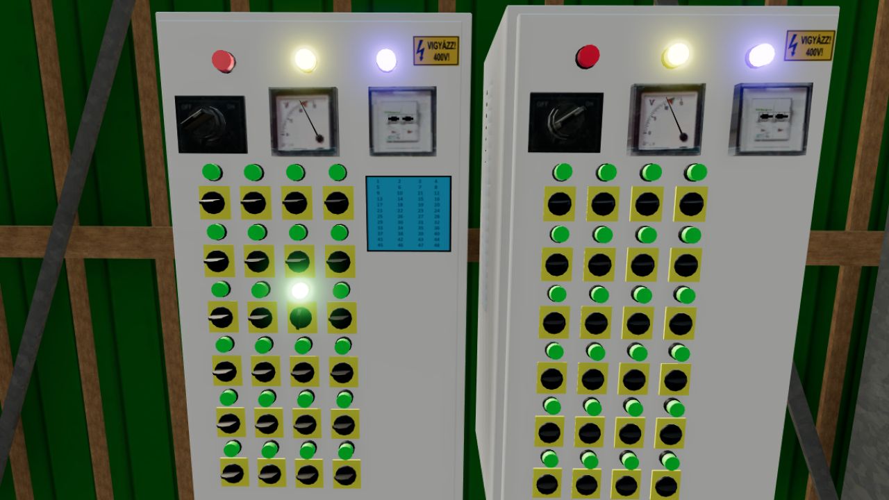 Sistema de almacenamiento de granos plano con panel de control.