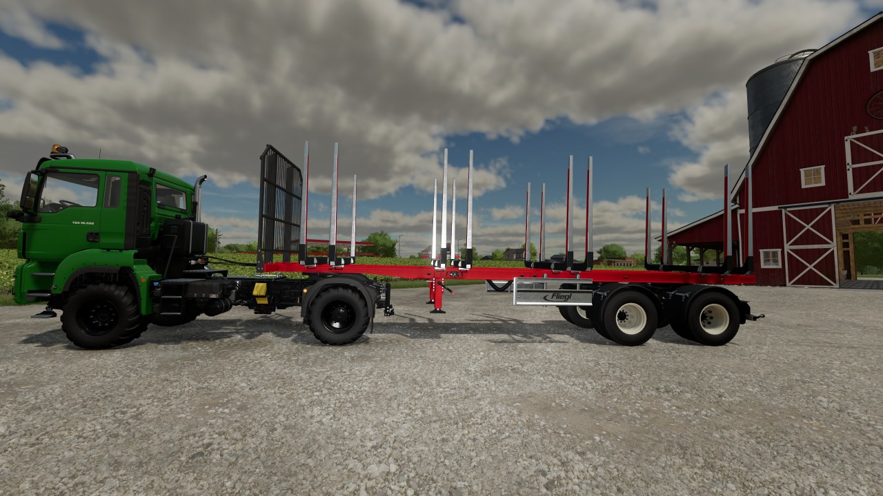 Fliegl forestry semi-trailer