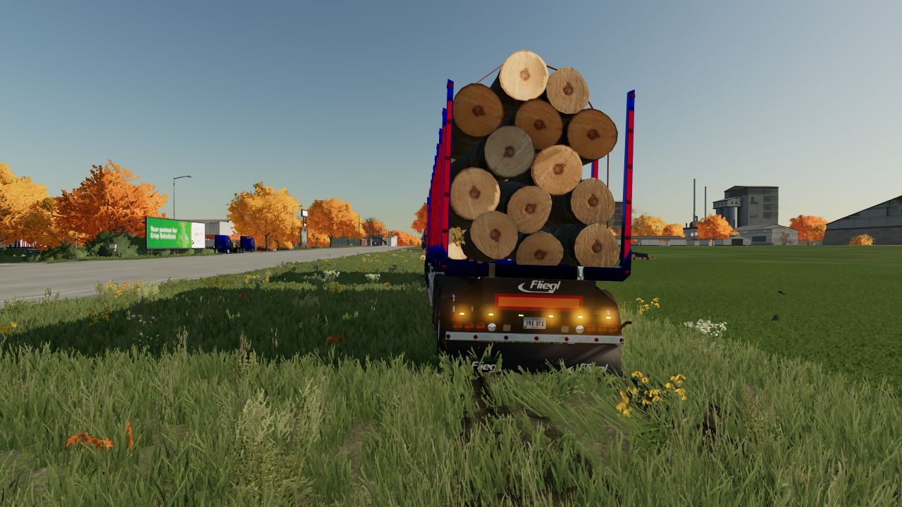 Fliegl Long Trailer Wood с автозагрузкой