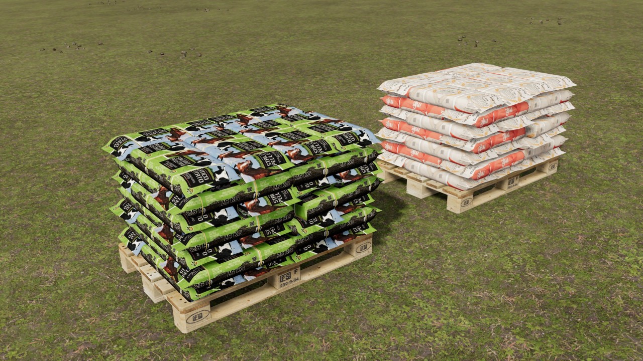 Flour & Manure in pallets