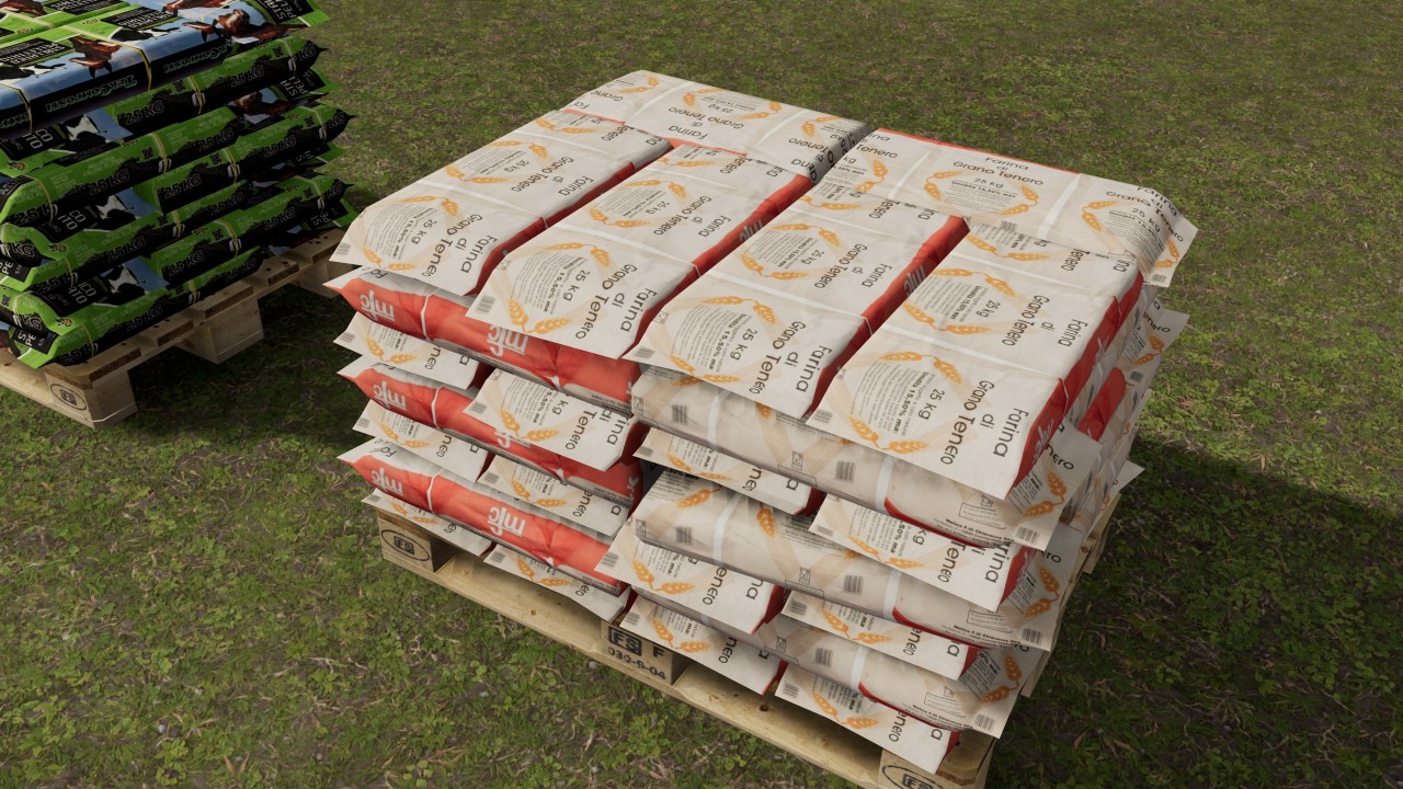 Flour & Manure in pallets