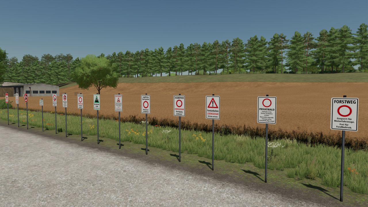 Wald- und Jagdverkehrszeichen