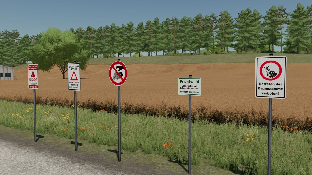 Forest and Hunting road signs