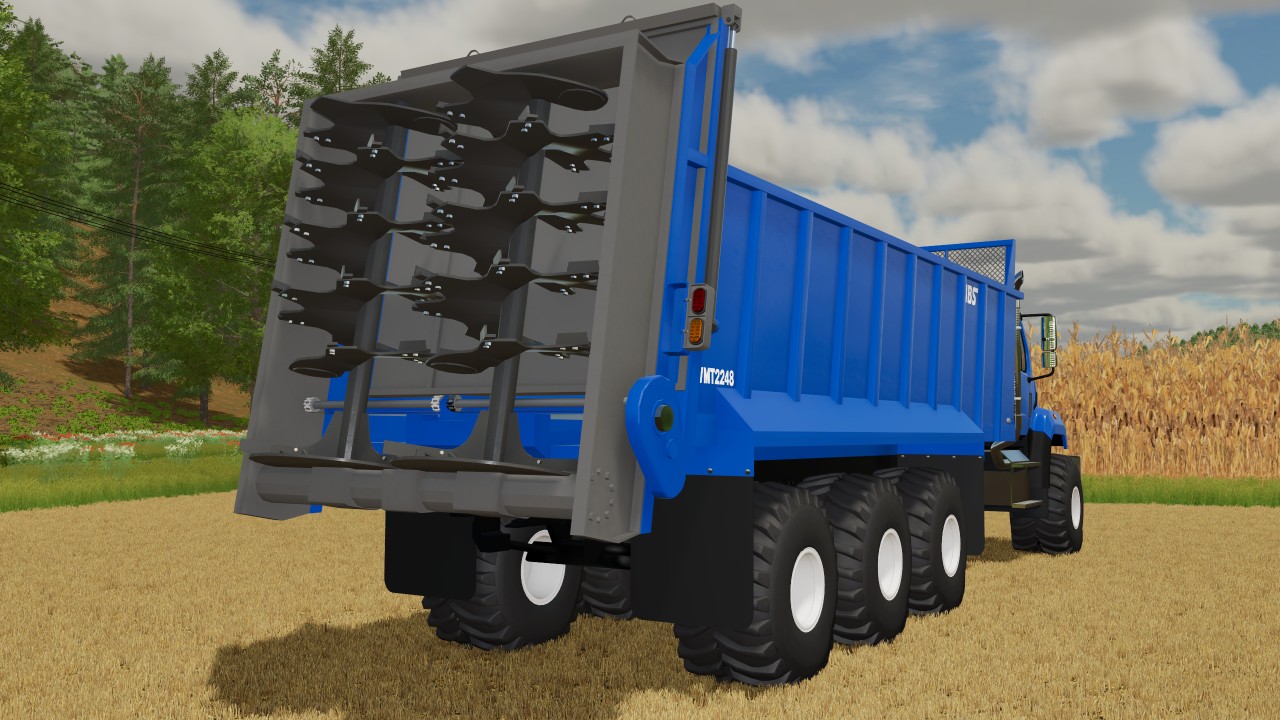 Freighliner 108SD com espalhador de estrume