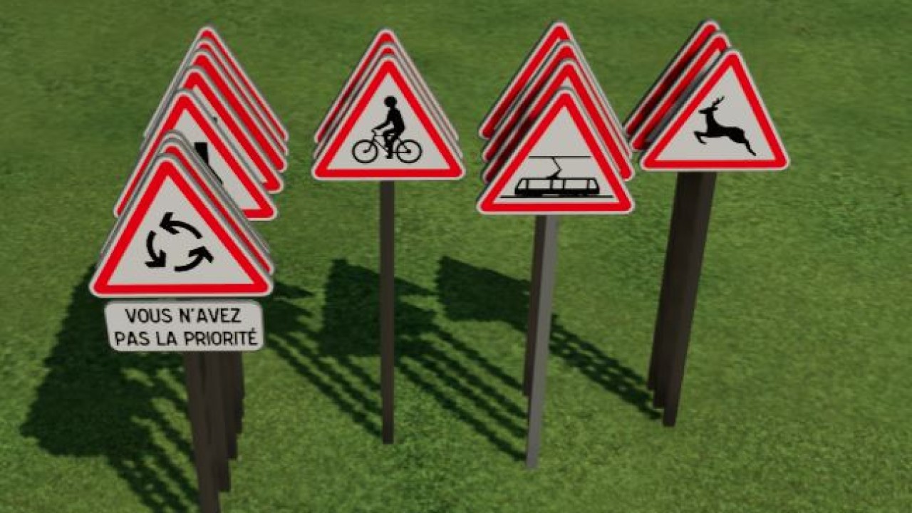 Французские дорожные знаки. (Prefab)