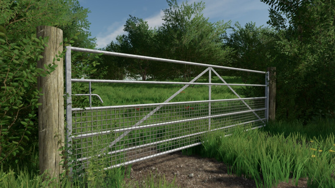 Confezione per cancello da campo in metallo zincato (Prefab)