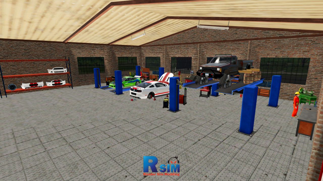 Garage für Autos und Motorräder