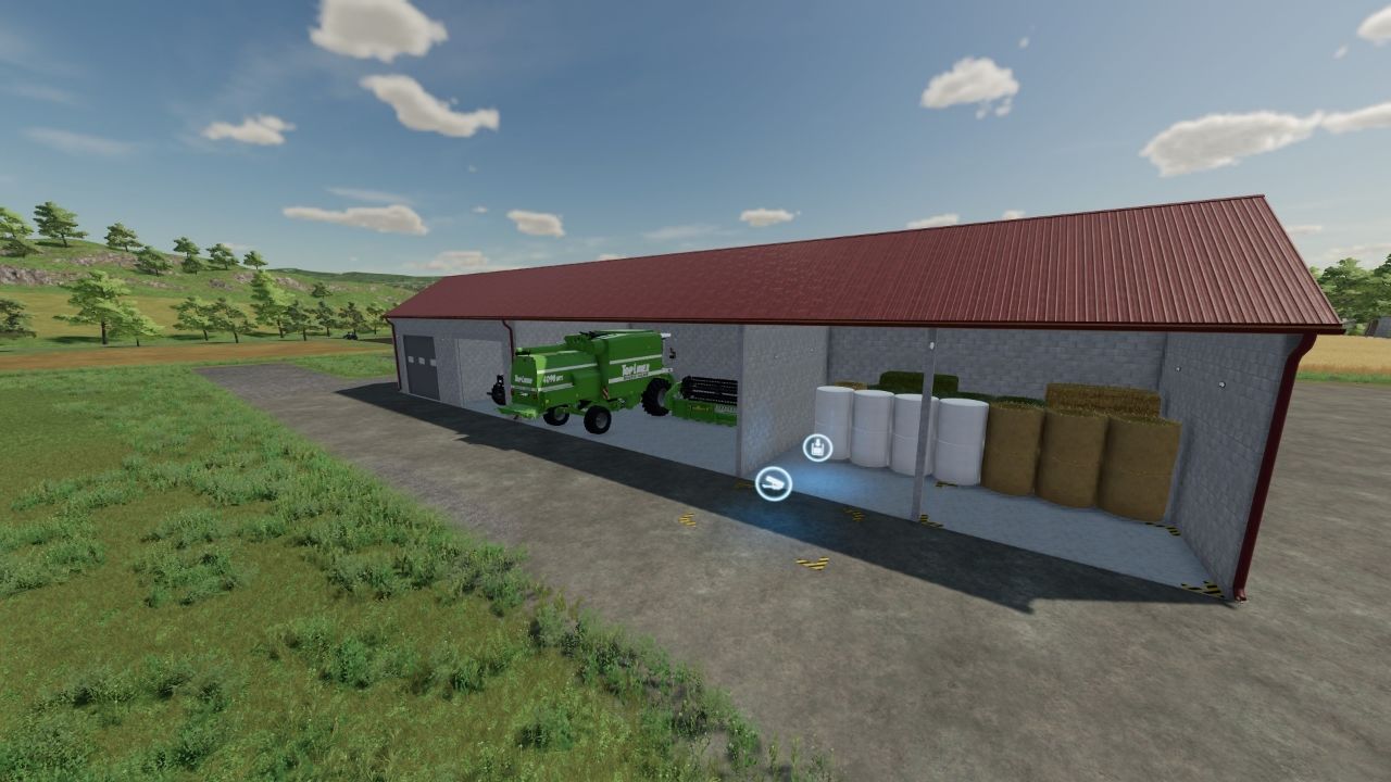 Garage with bale storage