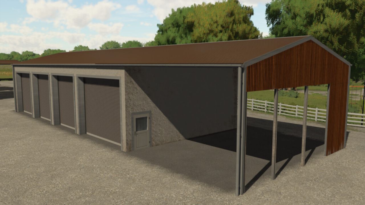 Garage With Shed