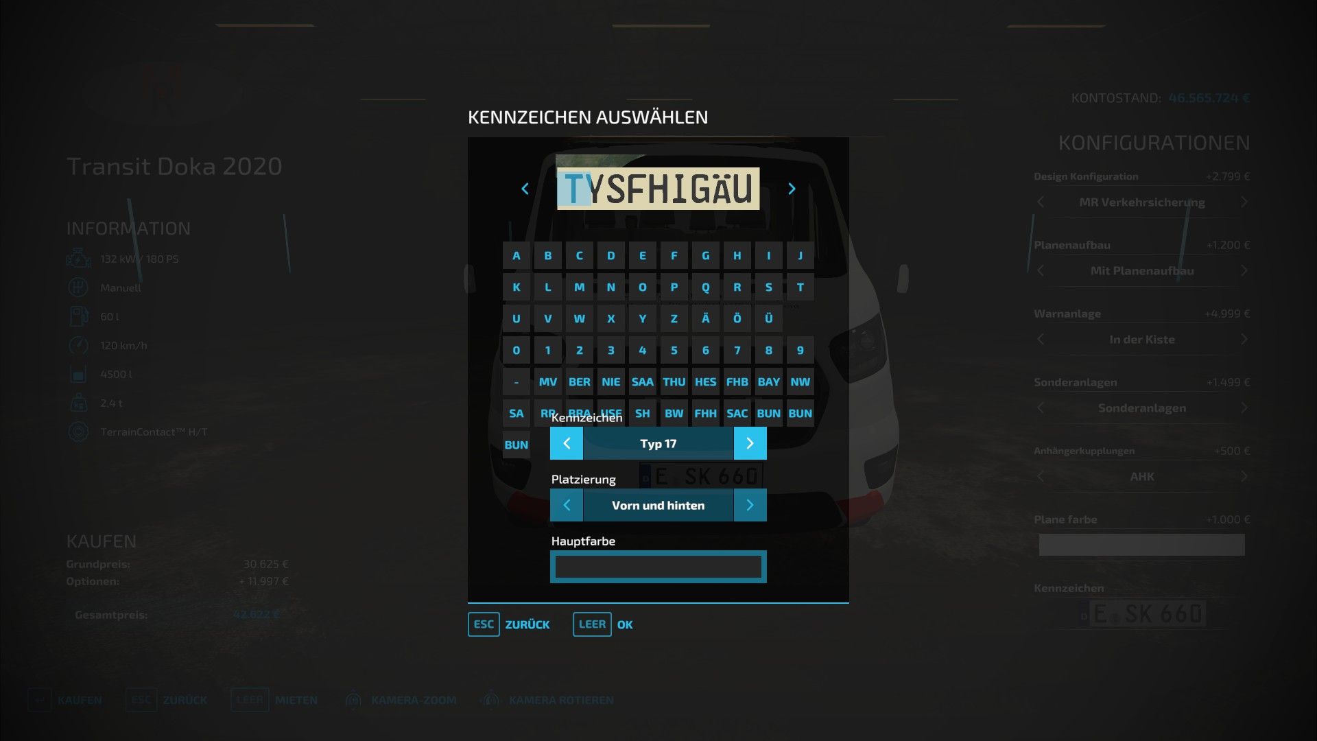 German license plates FS22 thumbnail 5