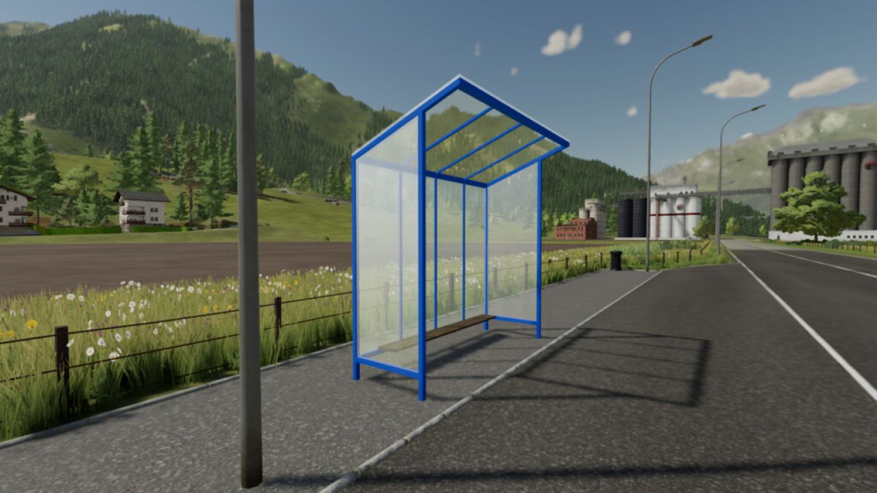Glass Bus Stop (Prefab)