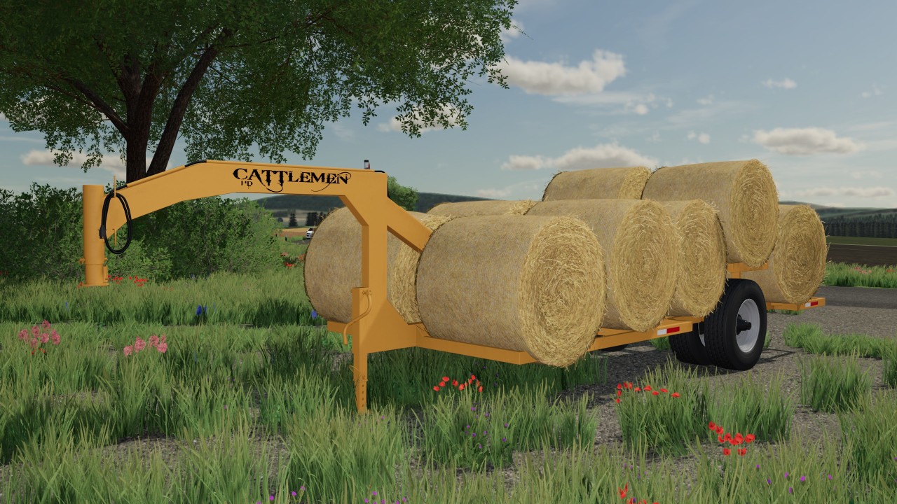 Gooseneck bale trailer