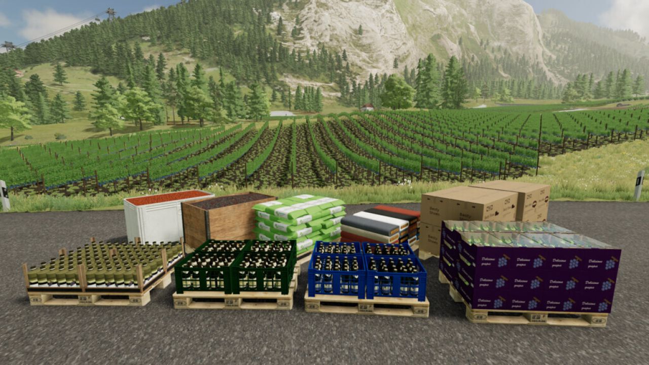 Paquete de producción de uva