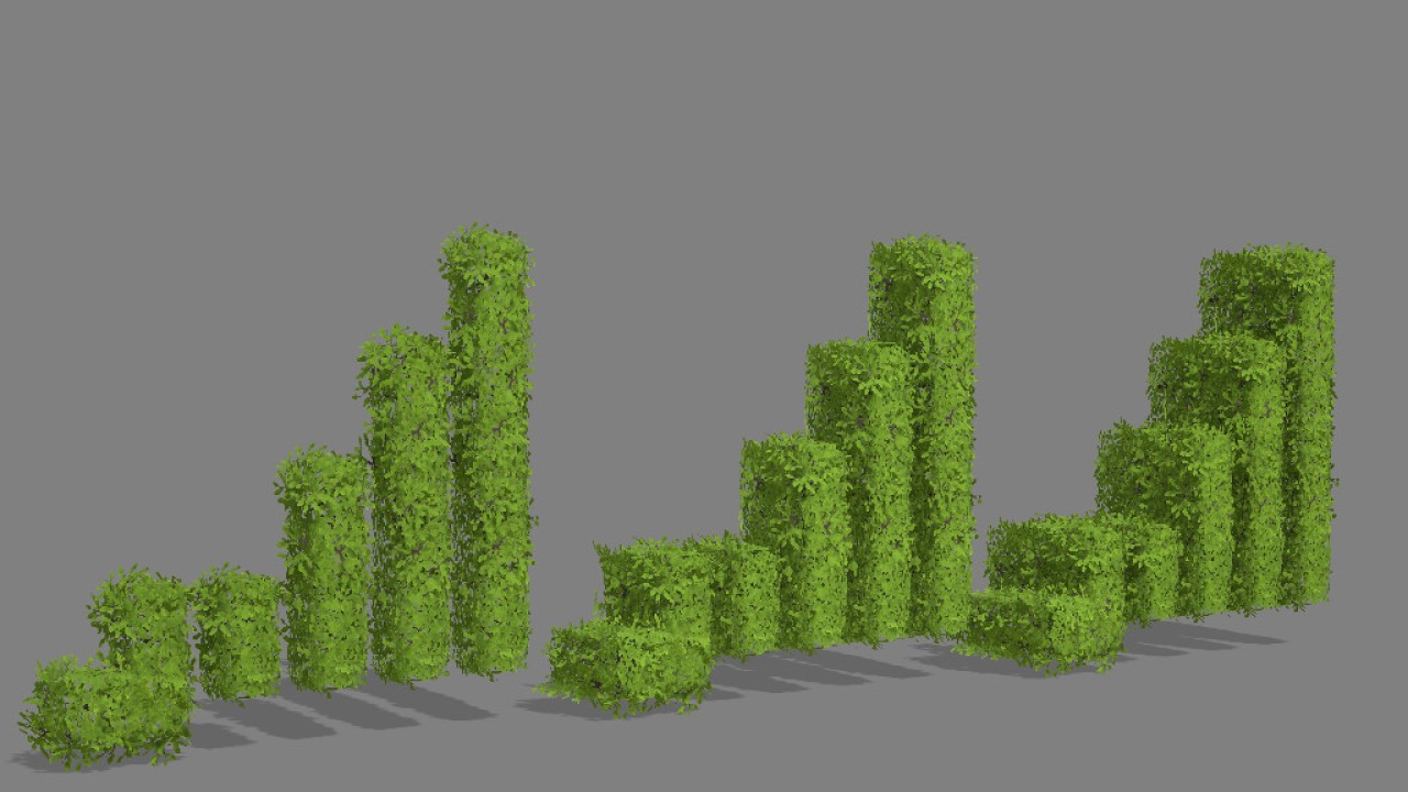 Hedges Different Sizes (Prefab)