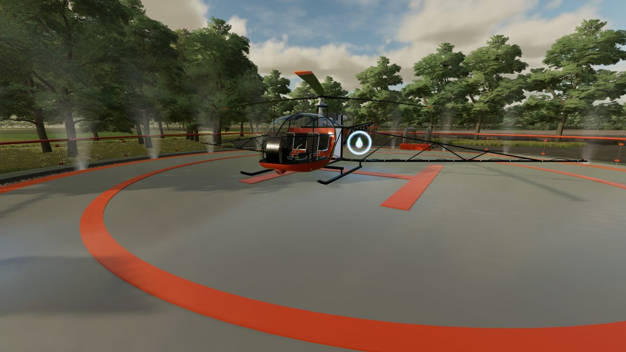 Гербицидная вертолетная площадка